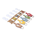 Miniatyrbild 3 av 5: 5 Set Läder Nyckelbricka Kit DIY Handarbete Kattform Läder Nyckelring Kit för Väska Bilhänge