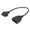 Miniatyrbillede 1 af 5: Bil Diagnosticeringsværktøj OBD2 Konnektor Adapter til 12 Pin til OBD2 16 Pin Kabel Auto Scanner Adapter