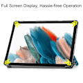 Pikkukuva 4 / 5: Samsung Galaxy Tab A9+ Kolmitaitettava Jalustallinen Tablettikotelo PU-nahkaa Kuvioitu Älykäs Suojakuori Apricot Blossom