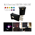 Miniatyrbillede 5 af 5: Mini USB-C LED RGB Lys Lysstyrke Justerbar 8 Farver Kan Skiftes til Bil, Bærbare Computere, Tastatur Atmosfære Natlampe
