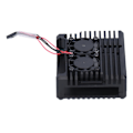Miniatyrbilde 4 av 5: Kabinett for Raspberry Pi 4 B Aluminiumlegering Varmeavledning Beskyttelsesetui med Vifte