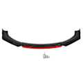 Miniatyrbild 1 av 5: Frontspoiler Läpp Spoiler Splitter Kit Universal Aerodynamisk Tillbehör för Bilmodifiering Blank Svart+Röd