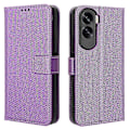 Miniatyrbild 1 av 5: Plånboksfodral för Honor 90 Lite 5G / X50i 5G PU Läder Diamantstruktur Ställ Stötsäkert Purple