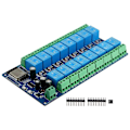 Miniatyrbild 3 av 5: 16-kanals Relämodul DC5-12V Strömförsörjning ESP32 Utvecklingskort ESP32-WROOM Sekundär Utvecklingsmodul