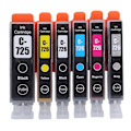 Miniatyrbillede 1 af 5: Blækpatron ABS Printerpatron med blæk til PIXMA IP4870 IP4970 IX6560 Printer BK BK C M Y GY