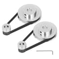 2 Set Synkront Hjul GT2 Aluminiumlegering Timing Remhjul med 2st Längd 200mm Bredd 6mm Rem 8mm Inre Hål