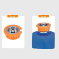 Miniatyrbilde 4 av 5: Camping Gassbeholder Adapter Kassett Grensesnitt Gjenget Gassbeholder Adapter Kassett Adapter Gjenget til Bajonett Konverter