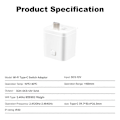 Pikkukuva 5 / 5: Tuya Wifi Älypistorasia 3-osainen Type-C Älypistoke USB-sovitin Smart Life APP Ohjaus Ääniohjaus Alexalle