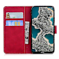 Miniatyrbild 4 av 5: Fodral för Nokia X10/ X20 Fjäril Skydd Premium Läder Magnetisk - Rosa Red