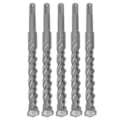 Miniatyrbillede 5 af 5: 5 stk. slagboremaskinebor med karbidspids, roterende hammerbor, 2-fløjte spiralbor til mursten og beton, 210 mm 16 mm / 0,63 tommer