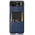 Miniatyrbillede 2 af 5: Til Motorola Razr 40 5G PU Læder+PC Kort Slot Cover Litchi Tekstur Stødsikkert Telefon Cover - RødP20211224297 Blue