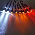 Miniatyrbild 2 av 5: 8 LED Ljussats 2 Vita 2 Röda 4 Gula med CH3 Lampkontrollpanel för 1/8 1/10 Axial SCX10 TRX4 D90 RC Bil