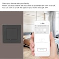Miniatyrbild 4 av 5: Smart Switch 1-vägs Timerkontroll Scenbrytare Fjärrkontroll AC 100-240V för Ljusgardin Grå