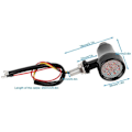 Miniatyrbillede 4 af 4: Metal Skal Retro Gitter Motorcykel Blinklys LED Bremselys Flash Lampe (Sort)