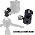 Miniatyrbilde 4 av 5: Mini Kulehode for GoPro for Osmo 360 Graders Roterbar Aluminiumslegering 1/4 Skrue LED Videolys Mobiltelefon DSLR Kamera Monopod Stativhode Festeadapter