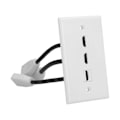 Miniatyrbillede 2 af 5: 3 Porte 4K Vægplade ABS Multiport Slidstærk Holdbar Tætsiddende Videovægpanel