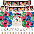 Miniatyrbild 1 av 5: Power Rangers Temafest Dekoration Ballonger Banner Tårta Topper Set
