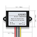 Miniatyrbilde 5 av 5: AC 24V til DC 24V 1/2/3A Mini Vanntett Strømforsyningskonverter Adapter Modul Qinhai 1A