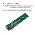 Miniatyrbild 4 av 5: WiFi Trådlöst Kort Förlängningsadapter Skyddskort för A+E Key E-Key M.2 NGFF Multifunktionellt Nätverkskort