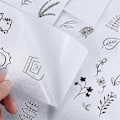 Miniatyrbilde 3 av 5: Stikke- og broderipapir for broderi Oppløselig broderioverføring for overføring av broderimønstre 5 stk.