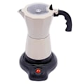 Miniatyrbilde 1 av 5: Espressokanne for komfyrtopp med elektrisk varmeplate Espressomaskin for induksjonskomfyr Espresso 6 kopper EU-plugg