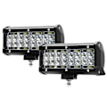 Miniatyrbilde 1 av 5: 7 Tommers LED Lysbar, 120W 12000Lm LED Pod Lys Arbeidslys, Spot Flood Combo Beam Off Road Lys Pods Tåkelys 2STK