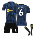 Miniatyrbild 1 av 2: 21-22 Manchester United 2:a Royal Blue Red Devils Nr. 7 Ronaldo Nr. 10 Rashford Nr. 18 Nr. 6 Pogba fotbollsuniform NO.6 POGBA S