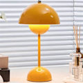 Miniatyrbilde 5 av 5: Sopp Blomsterknopp Oppladbare LED Bordlamper Skrivebord Nattlampe for Soverom Nattlys Enkel Moderne Dekorasjon Rød