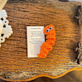 Miniatyrbild 2 av 5: Handgjord Emotionell Stöd Ångestmask Gåva, Virkad Ångestmask Inspirerande Omtanke, Söt Stickad Gåva C