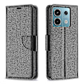 Miniatyrbild 1 av 5: För Xiaomi Redmi Note 13 Pro 5G Mobilskal Enfärgad PU Läder Ställ Visningsfodral Litchi Textur Black