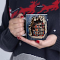 Miniatyrbillede 3 af 5: 3D Bogreol Nyhed Kaffekrus Til Læsere, 3D Visuel Effekt Keramisk Krus Bogorm Kaffekrus Julegaver Til Bogelskere C