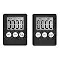Miniatyrbild 1 av 5: Digital Kökstimer, Timer, Äggtimer, Lämplig för Arbete, Sporttimer, Spel, Matlagningstimer, 2-pack Svart