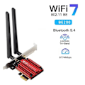 Miniatyrbild 3 av 5: Wifi 7 Pcie Trådlös Adapter Be200 Bluetooth 5.4 Tri Band 2.4G/5G/6Ghz 8774Mbps /11 64Bit Wifi 6E