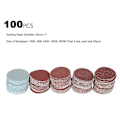 Miniatyrbild 5 av 5: 100 st 1-tums slipskivor + 1/8-tums skaftslipmaskin sandpapper poleringsplatta QinHai