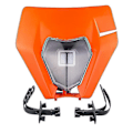 Miniatyrbild 1 av 4: Motorcykel LED Strålkastare Framlampa Huvudlampa För Ktm Exc Excf Sxf Xc Xcw Xcf Mx Dirt Bike Universal Enduro Supermoto Kåpa B LED Orange