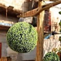 Miniatyrbillede 5 af 5: Grønne Kugler Kunstig Buksbom Grønne Runde Kugler Ingen Trimning Kunstige Topiary Kugler Borddekoration til Hjem Udendørs A
