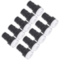 Miniatyrbillede 4 af 5: 10 stk. AD16?22DS LED Signallampe Hvid Høj Lysstyrke Indikator Udstyr Tilbehør AC/DC12V
