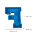 Miniatyrbillede 3 af 3: Alphabet Kagebageform Engelsk Bogstav Silikoneform 3d Alfabet Bogstav F