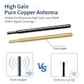 Miniatyrbilde 3 av 5: 868MHz 915MHz LORA Antenne Helium Hotspot Magnetisk Base 38dbi Høy Forstening SMA Hann 3 Meter Kabel Kobberstang 800-960mhz