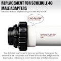 Miniatyrbillede 4 af 5: 2 tommer MIP X 2 tommer højtemperaturfitting til Whisperflo Intelliflo til Schedule 40 hanadapter (4 stk.)