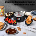 Miniatyrbild 3 av 5: 2-i-1 Elektrisk S'more Maker Fonduegryta Flamfri Värmare med 3 Temperaturkontroller S'more Kit med Marshmallow Rostningspinnar Bordsmodell Inomhus Kit för Grillning