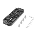 Multifunksjonell ostebrettplate med 1/4 tomme-20 gjengede hull og 3/8 tomme-16 lokaliseringspinner for