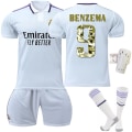 Miniatyrbild 1 av 2: 2022 Golden Globe-vinnare Golden Fotbollströja Set No.9 Benzema Format2 24 (130-140cm)