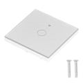 Miniatyrbilde 1 av 5: Enkel Touch-bryter for Tuya Zigbee Intelligent Fjernstyrt Lysbryterplate med Bakgrunnsbelysning (Hvit)