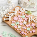 Miniatyrbild 2 av 5: 33-delars Fondantform Set Kakverktygsset Fjäderbelastad Tecknad Pasta Kakform