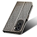 Miniatyrbillede 5 af 5: Wallet Flip Cover Case til Honor 90 Lite 5G / X50i 5G PU Læder Diamant Tekstur Stand Stødsikker Brown