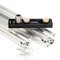 Miniatyrbillede 4 af 5: 1 sæt Aluminium Legering Hulboringsassistent DIY Forsænket Åbent Hul Hurtigforbindelsesværktøj Fastspænding Hulmaskine