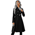 Miniatyrbillede 1 af 5: Dame Dobbeltradet Trenchcoat M