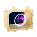 Pikkukuva 1 / 5: 3D-holografia TV-projektorilelu puinen puhelin tabletti hologramminäyttö elokuvateatteri lasten STEM-opetus DIY-kokoonpanolelu pojat tytöt lahja