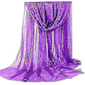 Miniatyrbilde 2 av 2: Dame Ensfarget Langt Mykt Sjal Chiffon Silke Casual Skjerf Skjerf Stolaer Dark Purple